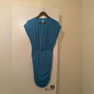 Blue, stretchy dress